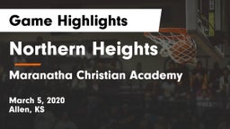 Northern Heights  vs Maranatha Christian Academy Game Highlights - March 5, 2020