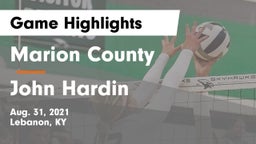 Marion County  vs John Hardin  Game Highlights - Aug. 31, 2021