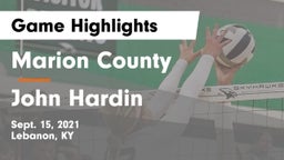 Marion County  vs John Hardin  Game Highlights - Sept. 15, 2021