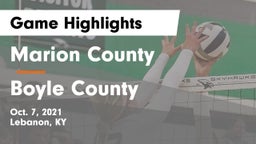Marion County  vs Boyle County  Game Highlights - Oct. 7, 2021