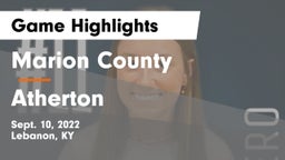 Marion County  vs Atherton  Game Highlights - Sept. 10, 2022