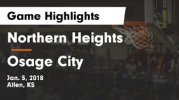 Northern Heights  vs Osage City  Game Highlights - Jan. 5, 2018