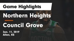Northern Heights  vs Council Grove  Game Highlights - Jan. 11, 2019