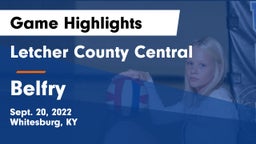Letcher County Central  vs Belfry  Game Highlights - Sept. 20, 2022