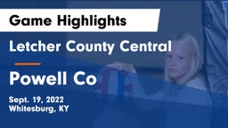 Letcher County Central  vs Powell Co Game Highlights - Sept. 19, 2022