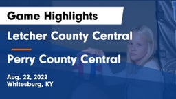 Letcher County Central  vs Perry County Central  Game Highlights - Aug. 22, 2022