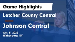 Letcher County Central  vs Johnson Central  Game Highlights - Oct. 5, 2022