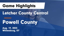 Letcher County Central  vs Powell County  Game Highlights - Aug. 19, 2023