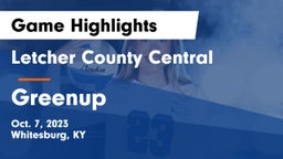Letcher County Central  vs Greenup  Game Highlights - Oct. 7, 2023