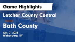 Letcher County Central  vs Bath County  Game Highlights - Oct. 7, 2023