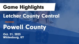 Letcher County Central  vs Powell County  Game Highlights - Oct. 21, 2023