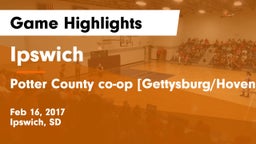 Ipswich  vs Potter County co-op [Gettysburg/Hoven] Game Highlights - Feb 16, 2017