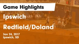 Ipswich  vs Redfield/Doland  Game Highlights - Jan 24, 2017
