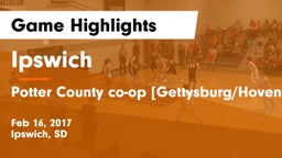 Ipswich  vs Potter County co-op [Gettysburg/Hoven] Game Highlights - Feb 16, 2017