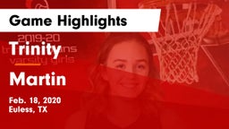 Trinity  vs Martin  Game Highlights - Feb. 18, 2020