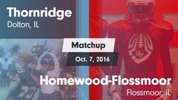 Matchup: Thornridge High vs. Homewood-Flossmoor  2016