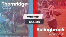 Matchup: Thornridge High vs. Bolingbrook  2018