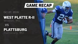 Recap: West Platte R-II  vs. Plattsburg  2016