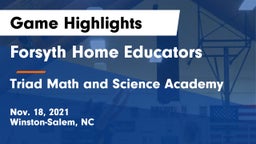 Forsyth Home Educators vs Triad Math and Science Academy Game Highlights - Nov. 18, 2021