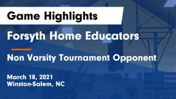 Forsyth Home Educators vs Non Varsity Tournament Opponent Game Highlights - March 18, 2021