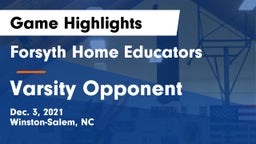 Forsyth Home Educators vs Varsity Opponent Game Highlights - Dec. 3, 2021