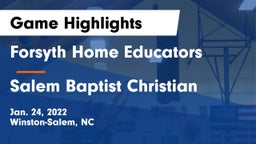 Forsyth Home Educators vs Salem Baptist Christian Game Highlights - Jan. 24, 2022