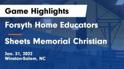Forsyth Home Educators vs Sheets Memorial Christian Game Highlights - Jan. 31, 2022