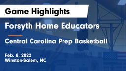 Forsyth Home Educators vs Central Carolina Prep Basketball Game Highlights - Feb. 8, 2022