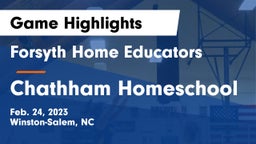 Forsyth Home Educators vs Chathham Homeschool Game Highlights - Feb. 24, 2023