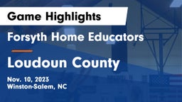 Forsyth Home Educators vs Loudoun County  Game Highlights - Nov. 10, 2023