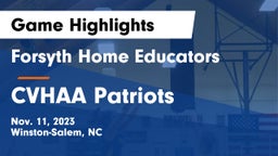 Forsyth Home Educators vs CVHAA Patriots Game Highlights - Nov. 11, 2023