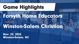 Forsyth Home Educators vs Winston-Salem Christian Game Highlights - Nov. 24, 2023