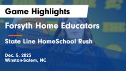 Forsyth Home Educators vs State Line HomeSchool Rush Game Highlights - Dec. 5, 2023