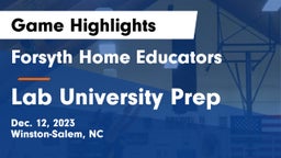 Forsyth Home Educators vs Lab University Prep  Game Highlights - Dec. 12, 2023