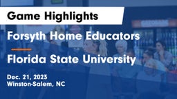 Forsyth Home Educators vs Florida State University Game Highlights - Dec. 21, 2023