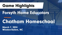 Forsyth Home Educators vs Chatham Homeschool Game Highlights - March 7, 2024