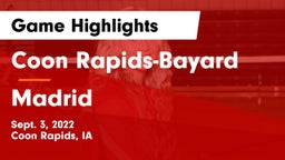 Coon Rapids-Bayard  vs Madrid  Game Highlights - Sept. 3, 2022
