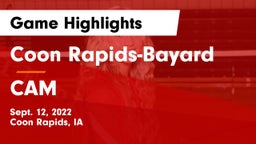 Coon Rapids-Bayard  vs CAM  Game Highlights - Sept. 12, 2022