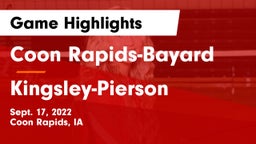 Coon Rapids-Bayard  vs Kingsley-Pierson  Game Highlights - Sept. 17, 2022