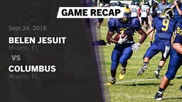 Recap: Belen Jesuit  vs. Columbus  2016