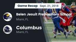 Recap: Belen Jesuit Preparatory School vs. Columbus  2018