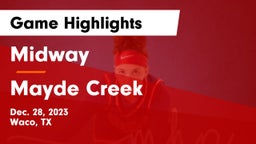 Midway  vs Mayde Creek  Game Highlights - Dec. 28, 2023