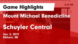 Mount Michael Benedictine vs Schuyler Central  Game Highlights - Jan. 5, 2019