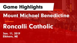 Mount Michael Benedictine vs Roncalli Catholic  Game Highlights - Jan. 11, 2019