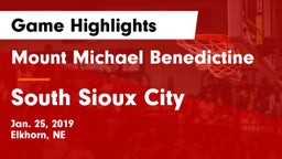 Mount Michael Benedictine vs South Sioux City  Game Highlights - Jan. 25, 2019