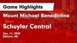 Mount Michael Benedictine vs Schuyler Central  Game Highlights - Jan. 11, 2020