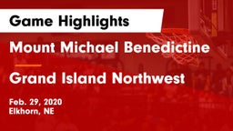 Mount Michael Benedictine vs Grand Island Northwest  Game Highlights - Feb. 29, 2020