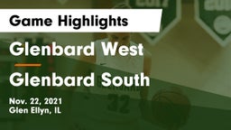 Glenbard West  vs Glenbard South  Game Highlights - Nov. 22, 2021