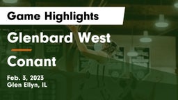Glenbard West  vs Conant  Game Highlights - Feb. 3, 2023