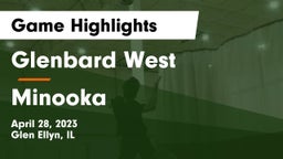 Glenbard West  vs Minooka Game Highlights - April 28, 2023
